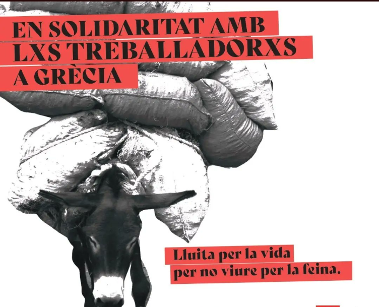 En solidaritat amb lxs treballadorxs a Grècia