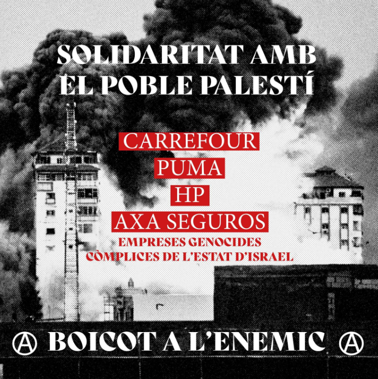Solidaritat amb el poble palestí: Boicot a l’enemic