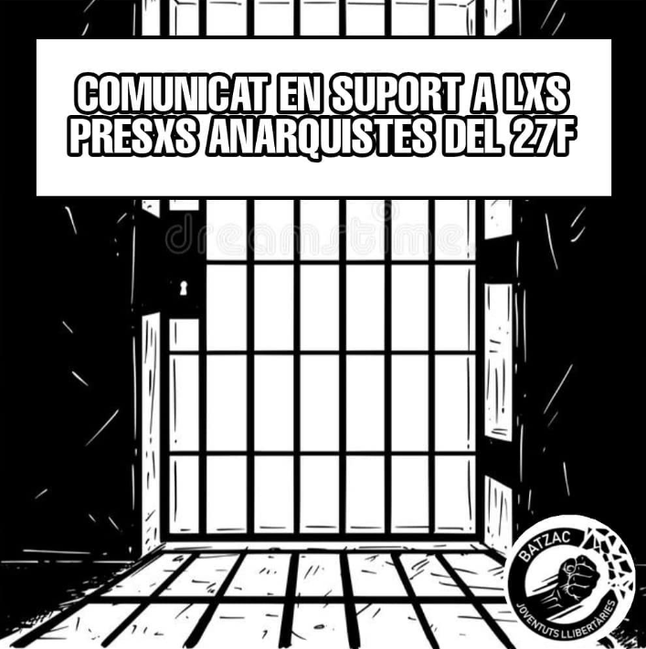 Comunicat en suport a lxs presxs anarquistes del 27F