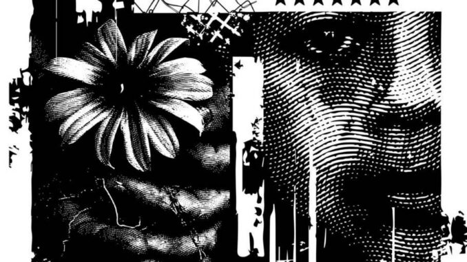 Cartell en blanc i negre dels concerts benèfics