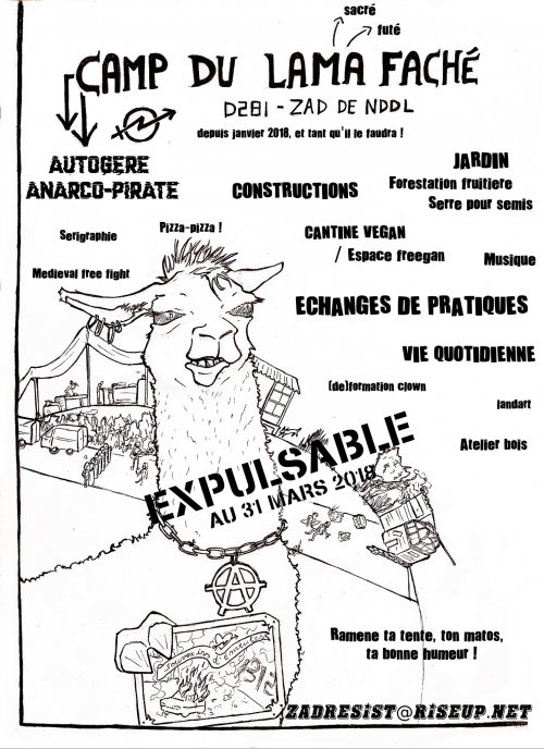 Callout for self-managed anarcho-pirate camp at Zad NDDL