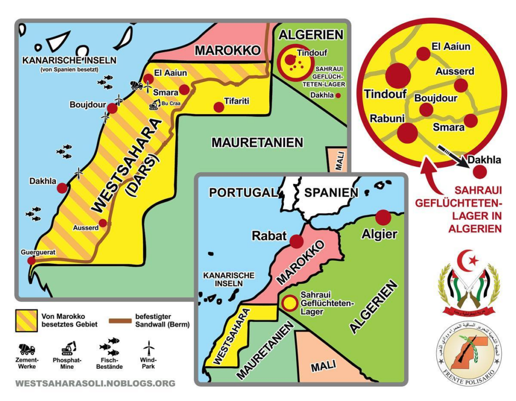 Karte der Westsahara